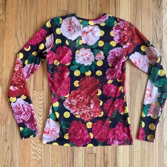 MOLLY GODDARD Floral Print Crew Neck Top - Picture 3 of 3